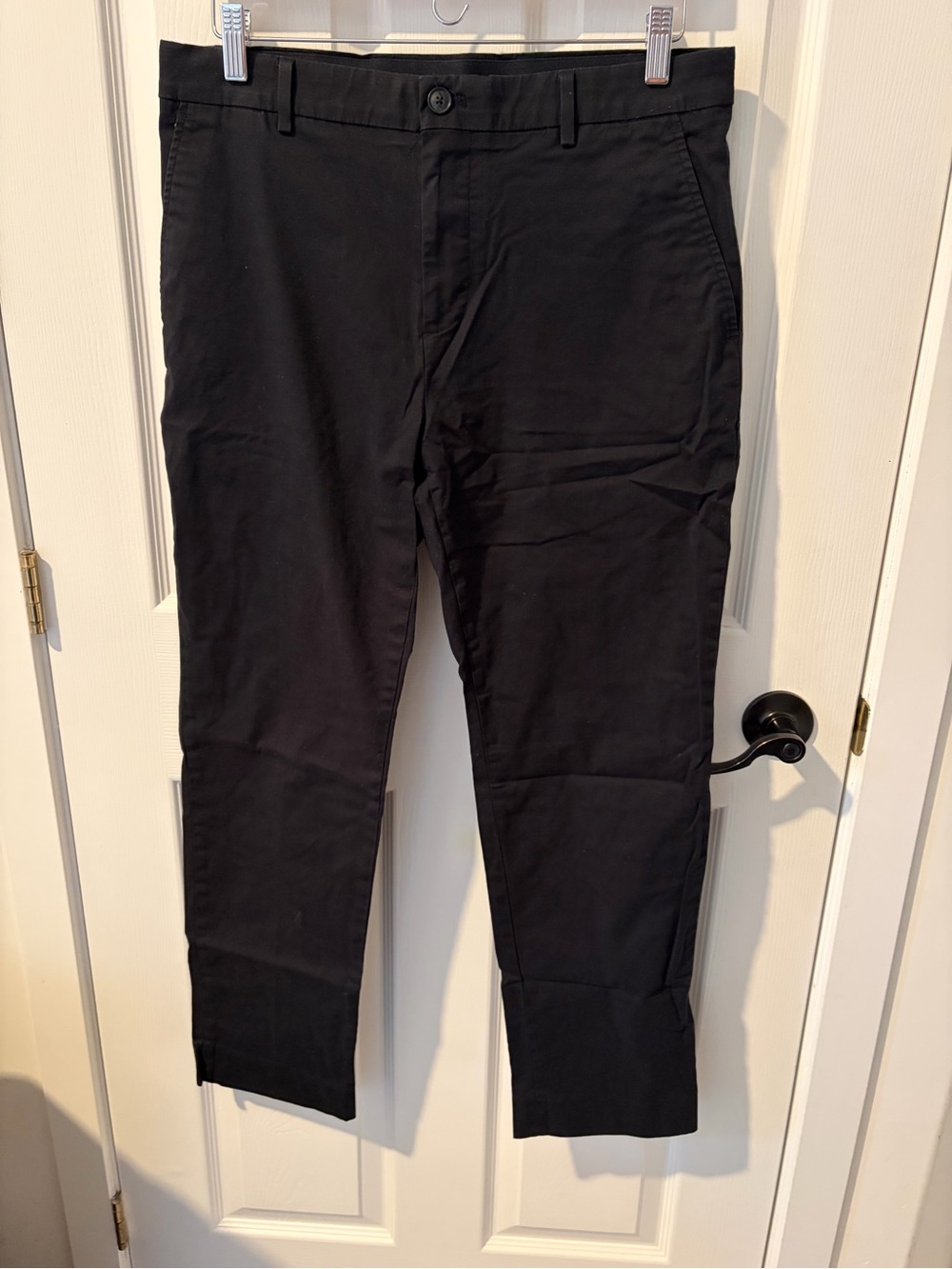 Kenneth Cole Black Slim Straight Chinos